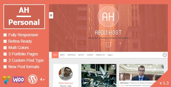 AH Personal – Creative Resume & Blog Theme